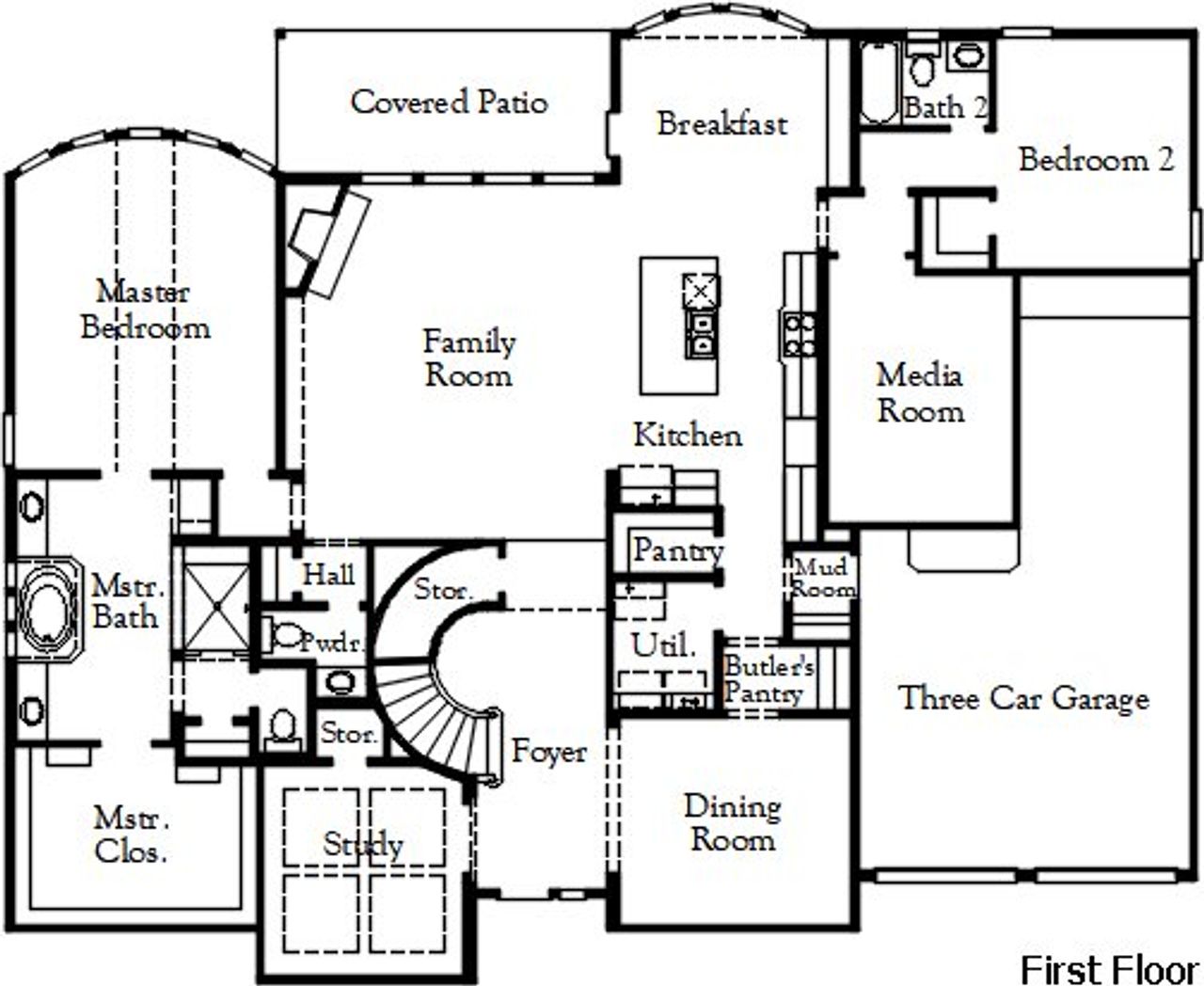2D floor plan layout of this home in Star Trail, Prosper, TX (Image 2). 2D floor plan layout of this home in Star Trail, Prosper, TX (Image 2).