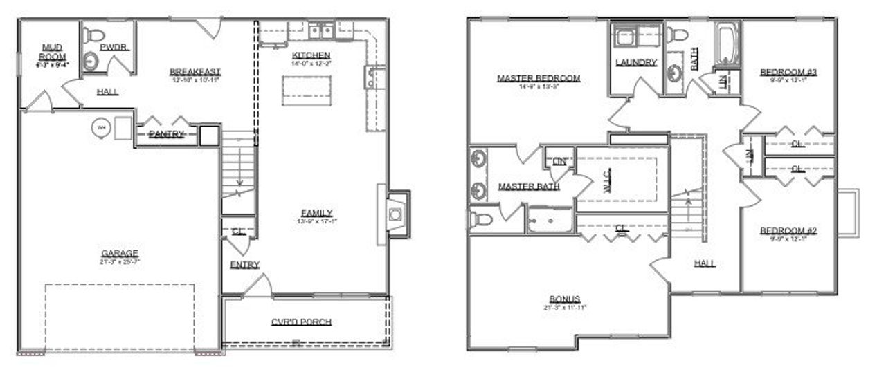 2D floor plan layout for the The Baldwin by Smithbilt Homes in Farm At Riverbend, Pigeon Forge, TN (Image 2).