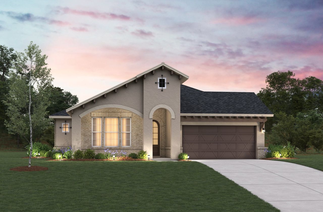 Representative exterior photo of a completed home built from the Langston by Beazer Homes in COLTON, Todd Mission, TX (Image 2).