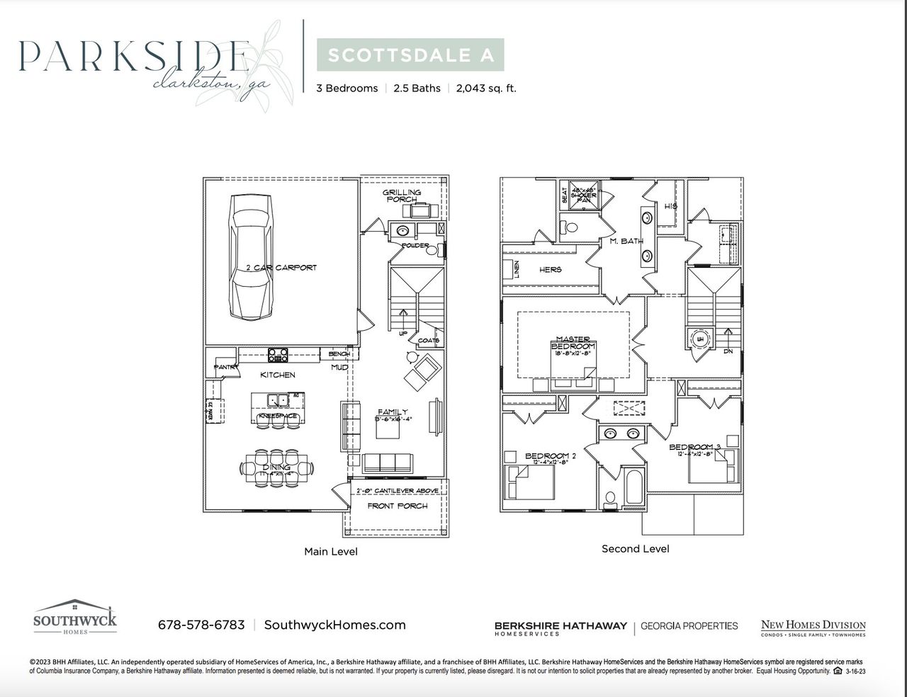 2D floor plan layout for the Scottsdale A by Southwyck Homes in Parkside, Clarkston, GA (Image 2). 2D floor plan layout for the Scottsdale A by Southwyck Homes in Parkside, Clarkston, GA (Image 2).