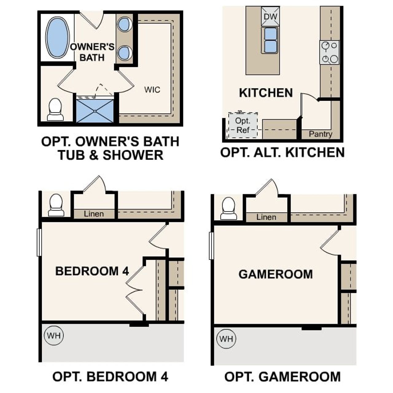 2D floor plan layout for the Savannah by Century Communities in The Landings at Pecan Park, Jacksonville, FL (Image 2).