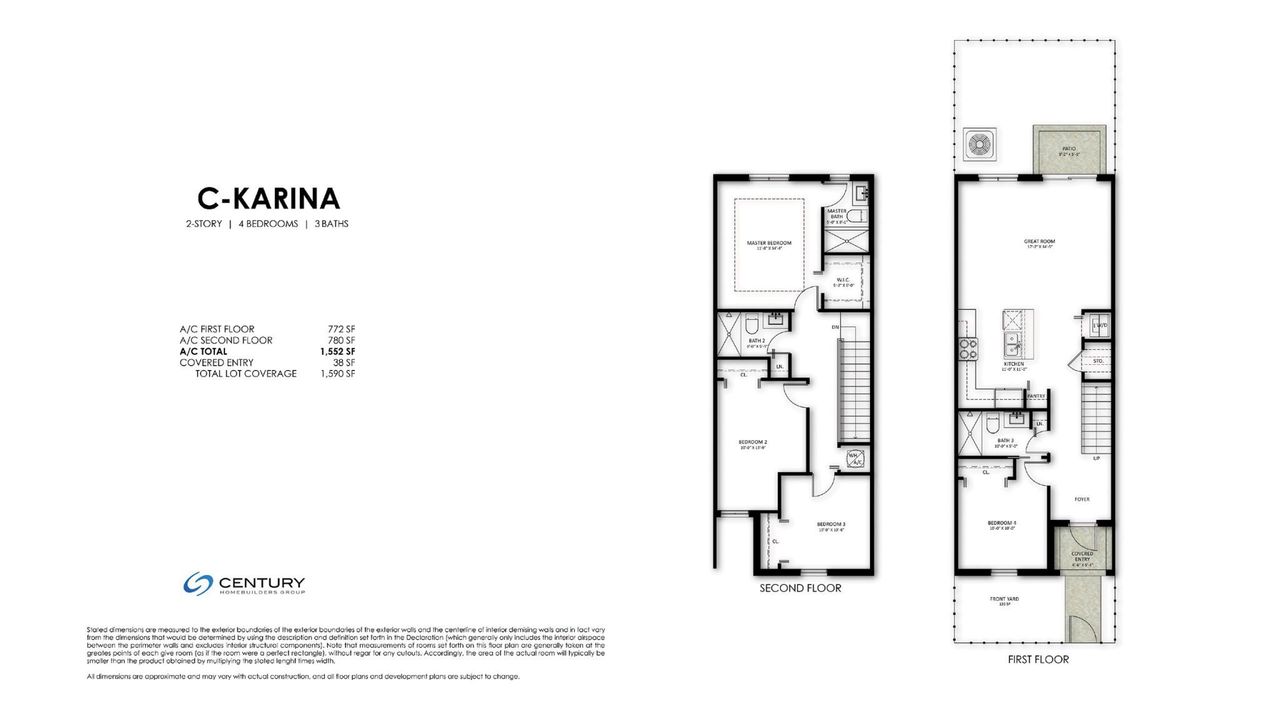 2D floor plan layout for the Karina by Century Homebuilders Group in Century Park Villas Place, Homestead, FL (Image 2). 2D floor plan layout for the Karina by Century Homebuilders Group in Century Park Villas Place, Homestead, FL (Image 2).