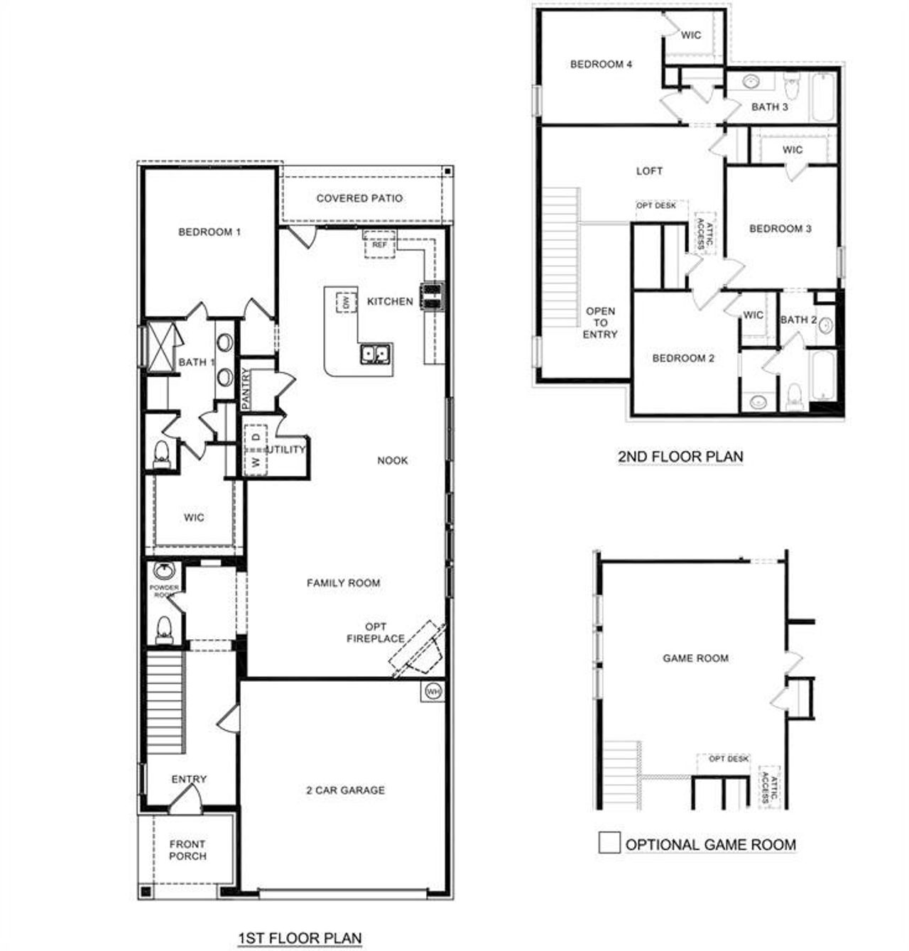 2D floor plan layout of this home in Bel Air Village, Sherman, TX (Image 2).