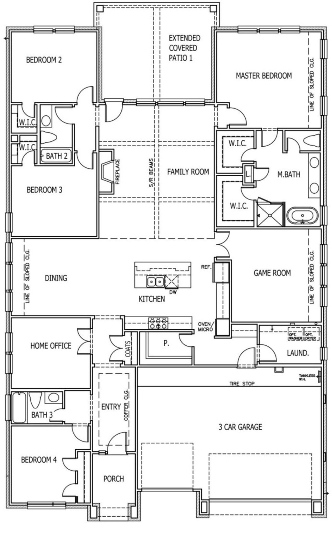 2D floor plan layout of this home in Esperanza, Boerne, TX (Image 2).