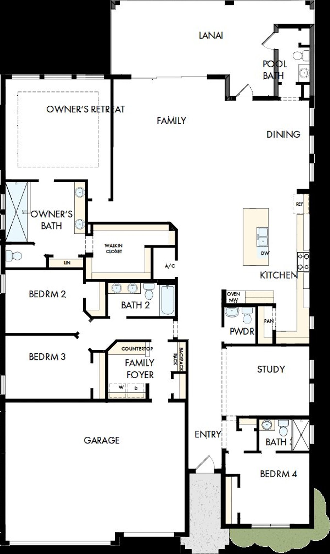 2D floor plan layout of this home in Palmera Wellen Park - Classic Series, Venice, FL (Image 2). 2D floor plan layout of this home in Palmera Wellen Park - Classic Series, Venice, FL (Image 2).