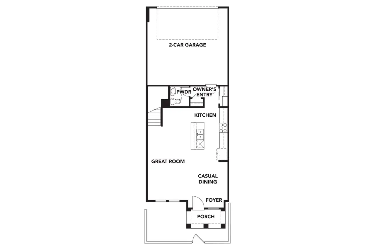 2D floor plan layout for the The Camille by DRB Homes in Surprise City Center, Surprise, AZ (Image 2).