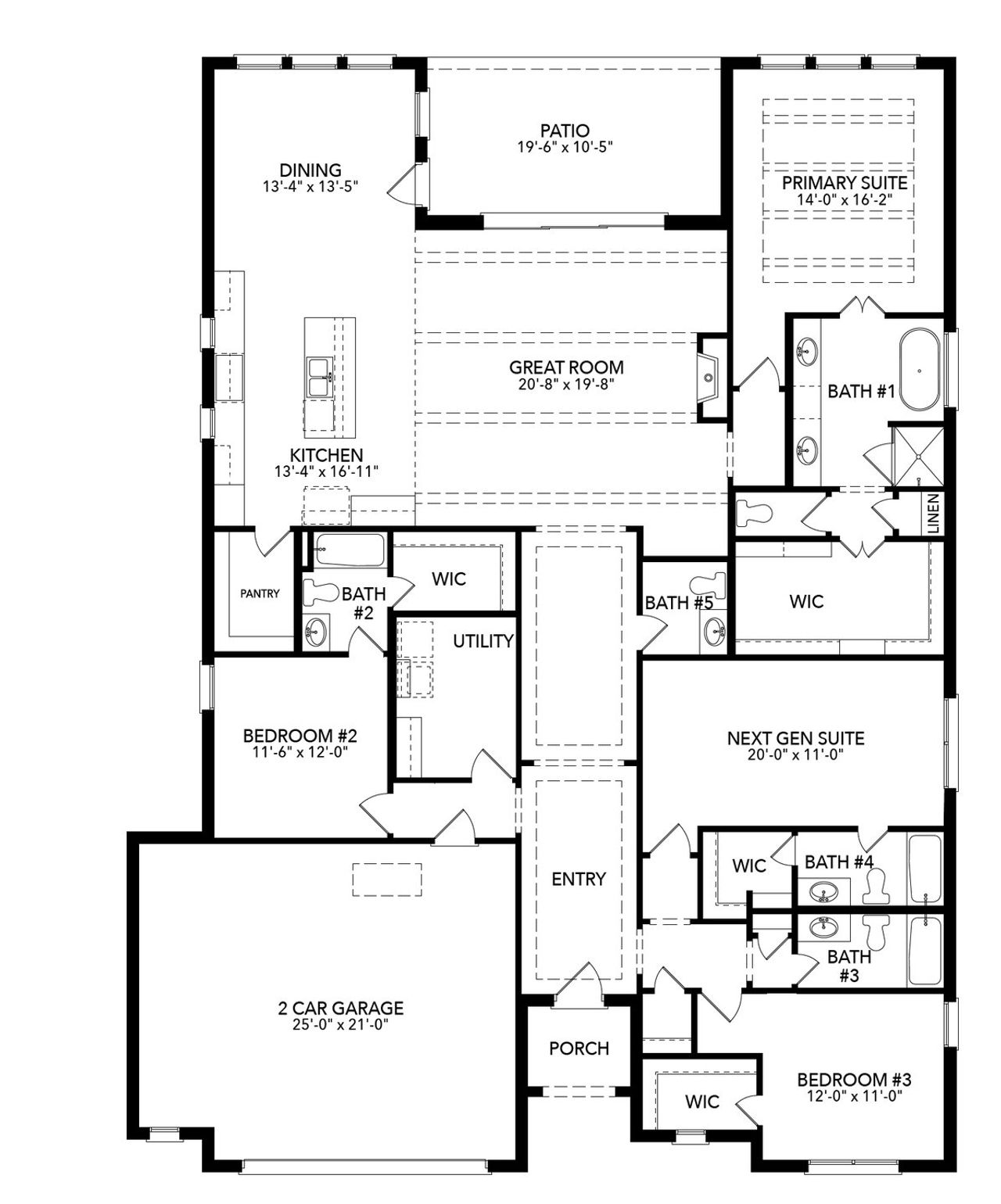 2D floor plan layout of this home in Trinity Estates, Benbrook, TX (Image 2). 2D floor plan layout of this home in Trinity Estates, Benbrook, TX (Image 2).