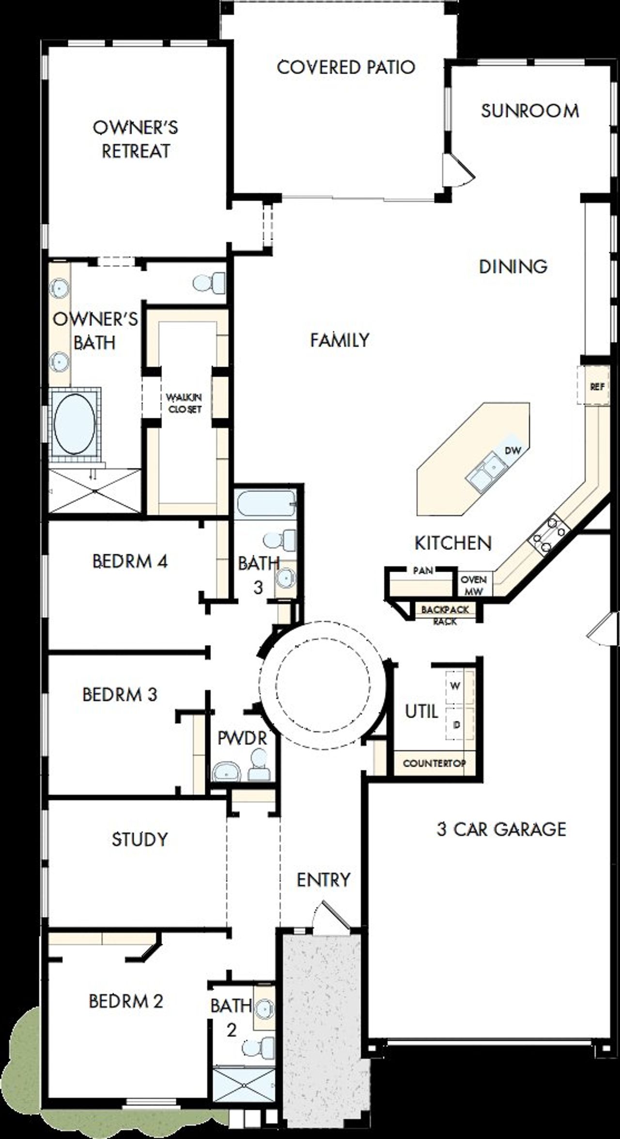 2D floor plan layout of this home in Alston at Soleo, San Tan Valley, AZ (Image 2).