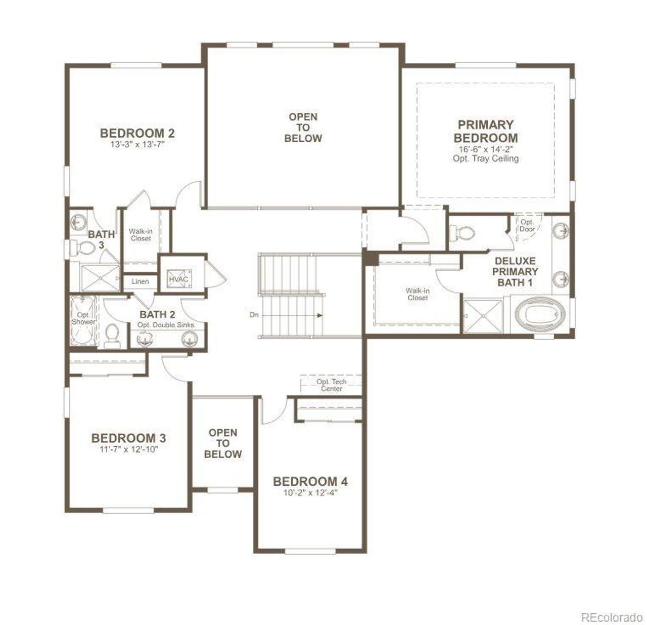 2D floor plan layout of this home in Kitchel Lake, Timnath, CO (Image 2).