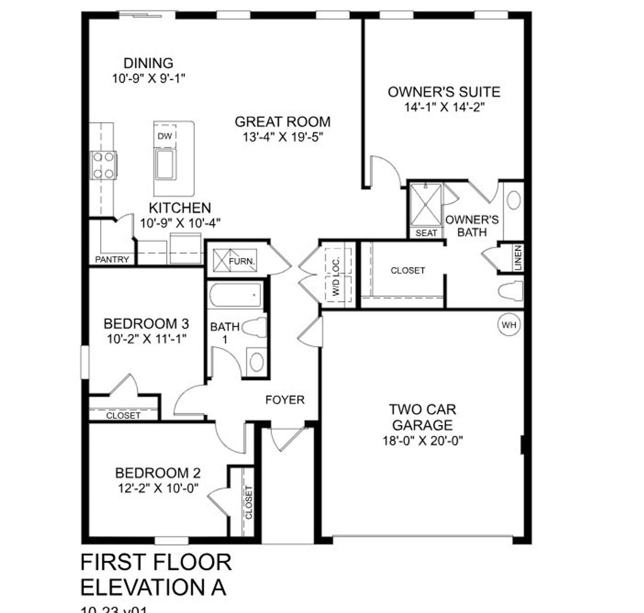 2D floor plan layout of this home in Laurel Glen, Haines City, FL (Image 2).