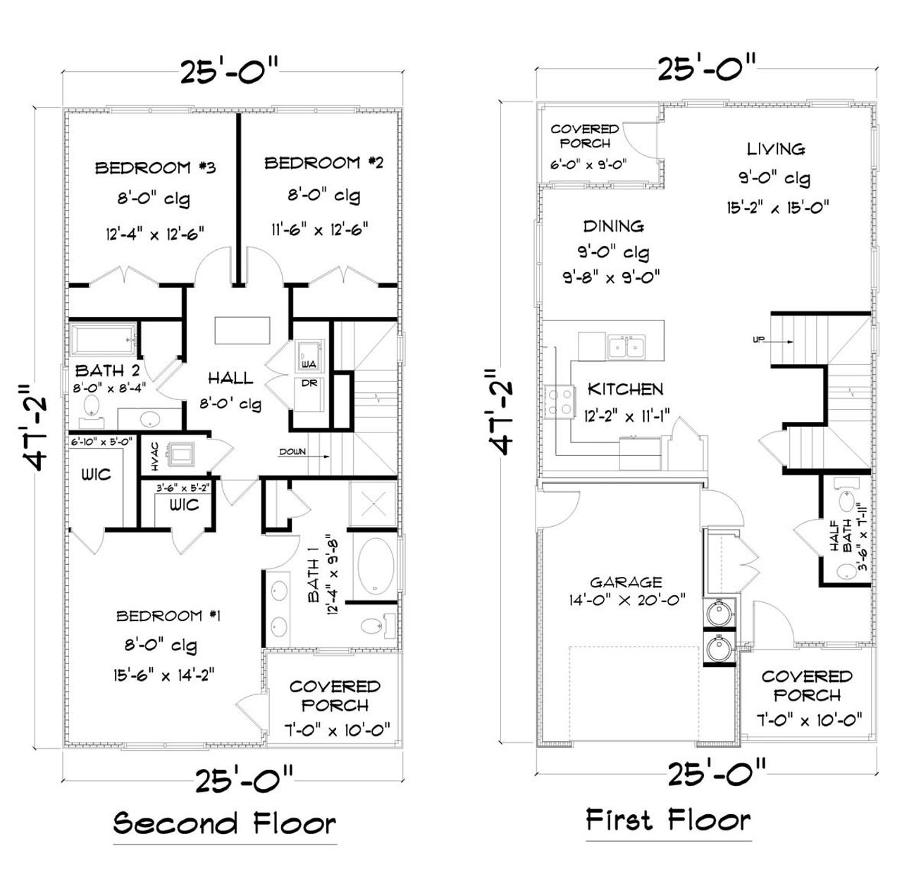 2D floor plan layout for the The Monroe by D.R. Horton in Chateau Nemours, Port Saint Joe, FL (Image 2).