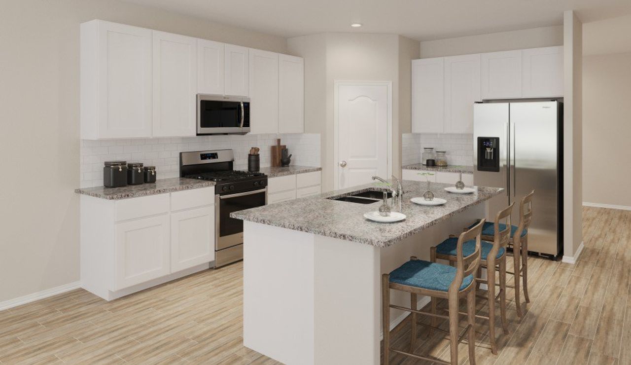 Furnished interior view inside a new home in Pearlbrook, Texas City (Image 2).