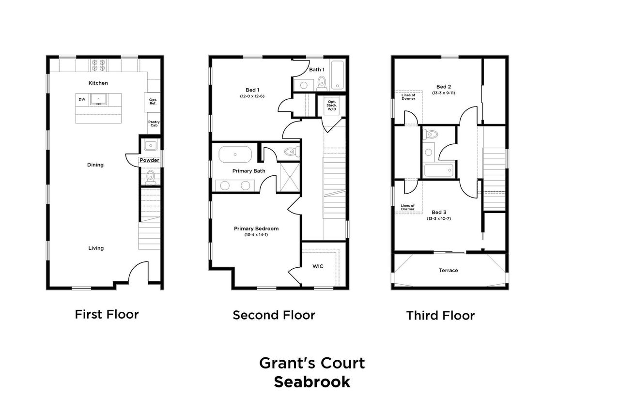 2D floor plan layout of this home in Grants Court, Charleston, SC (Image 2).