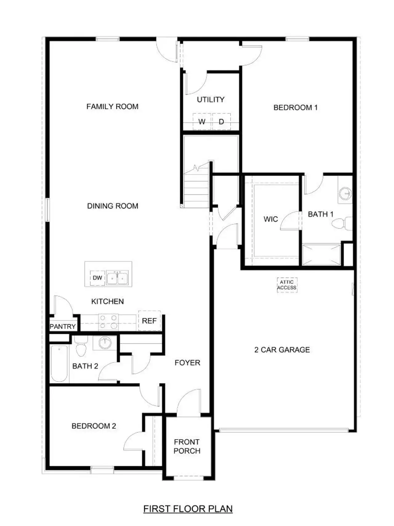 2D floor plan layout of this home in Audra Oaks, Denton, TX (Image 2).