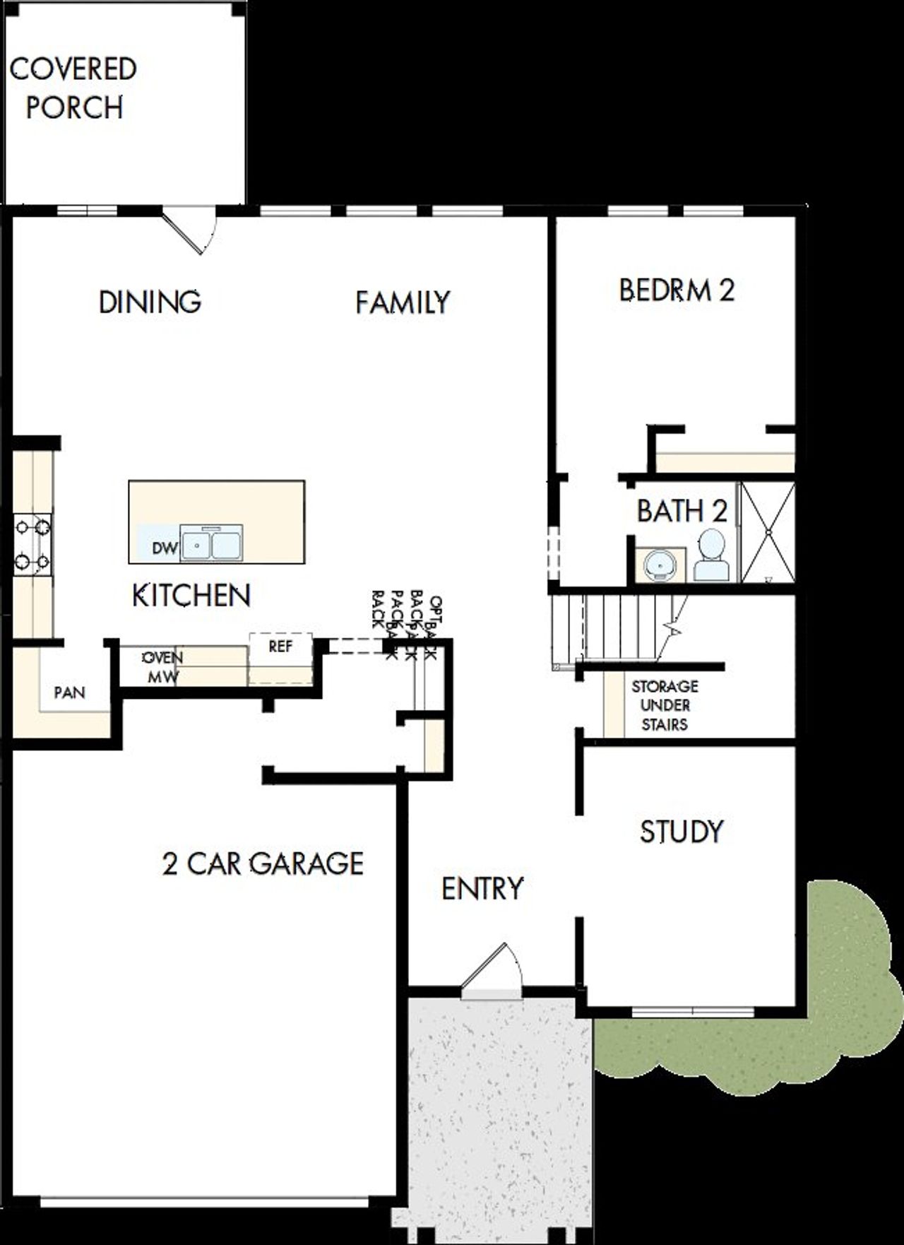 2D floor plan layout of this home in Serenity - The Village Collection, Fuquay Varina, NC (Image 2). 2D floor plan layout of this home in Serenity - The Village Collection, Fuquay Varina, NC (Image 2).