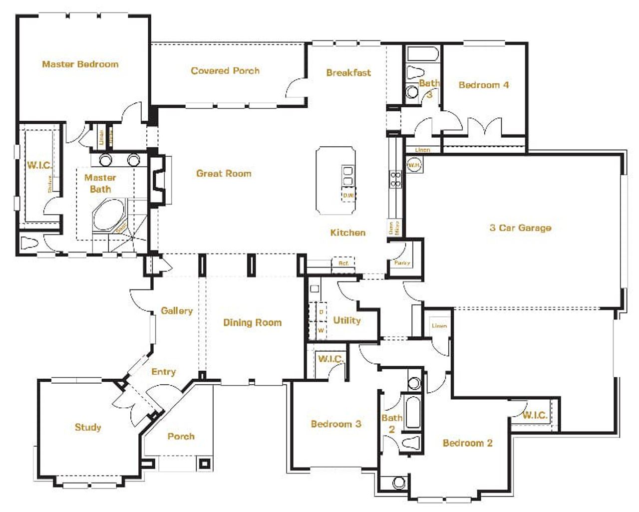2D floor plan layout for the Perugia by Sitterle Homes in Belle Oaks, Bulverde, TX (Image 2). 2D floor plan layout for the Perugia by Sitterle Homes in Belle Oaks, Bulverde, TX (Image 2).