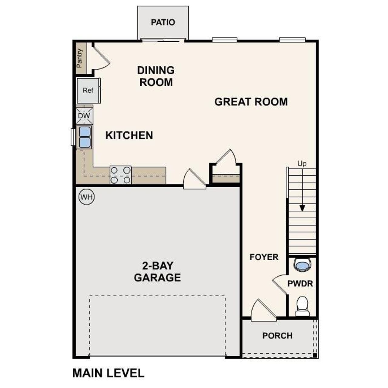 2D floor plan layout of this home in Frey Creek, Spartanburg, SC (Image 2).