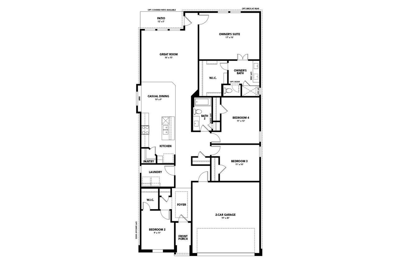 2D floor plan layout of this home in , Elgin, TX (Image 2).