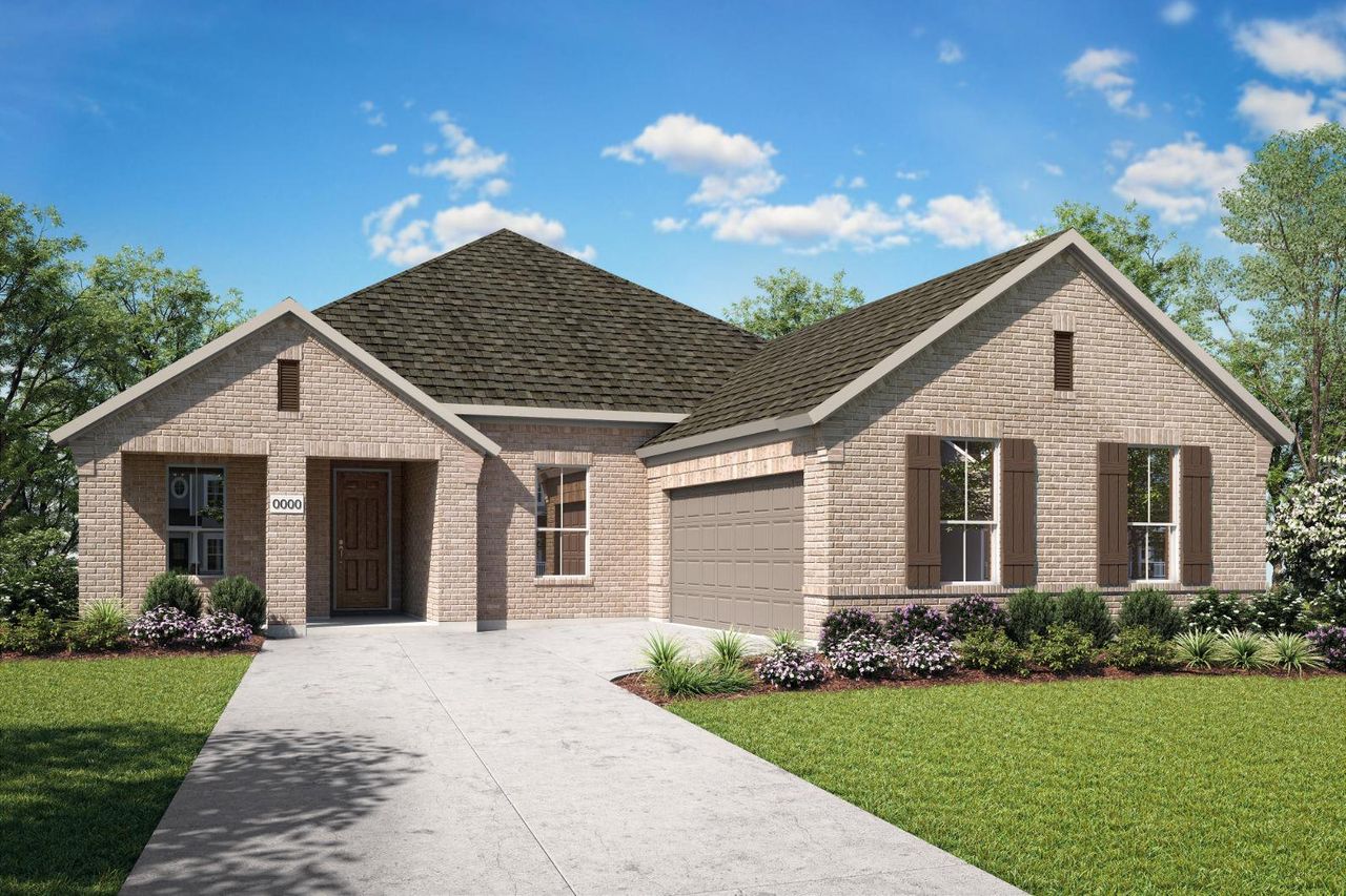 Representative exterior photo of a completed home built from the Cameron by Tri Pointe Homes in Union Park, Little Elm, TX (Image 2).