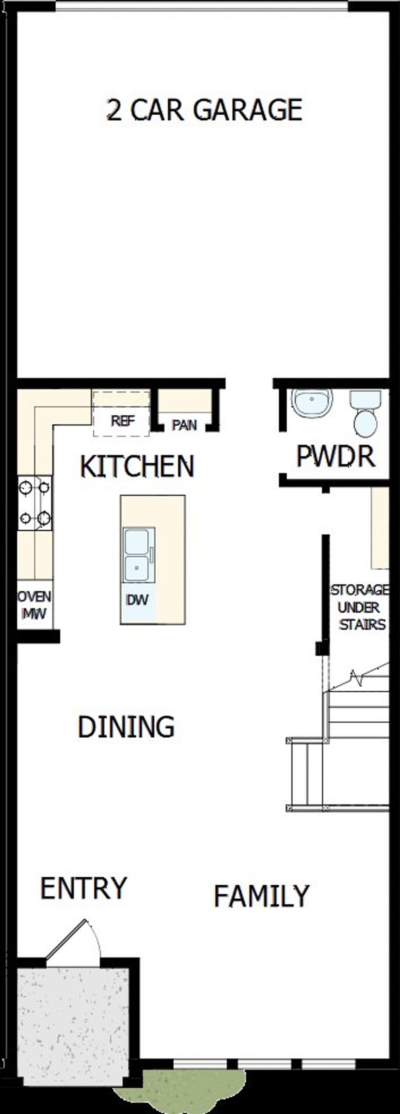 2D floor plan layout of this home in Hillside at Las Colinas, Irving, TX (Image 2).