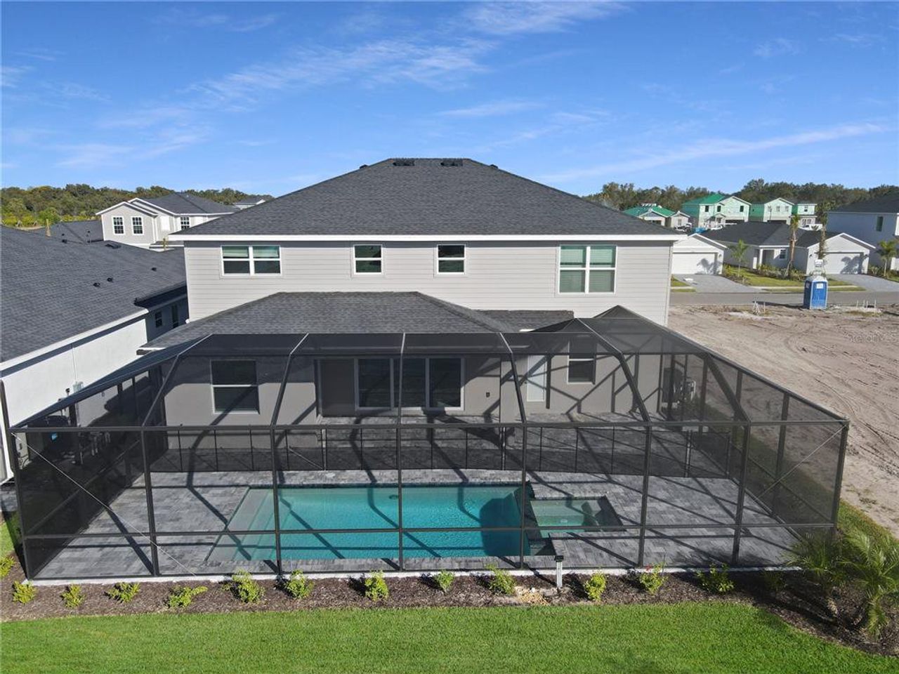 Exterior details and patio area of a home in Lennar at Turnleaf: Manor Homes, Punta Gorda (Image 2).