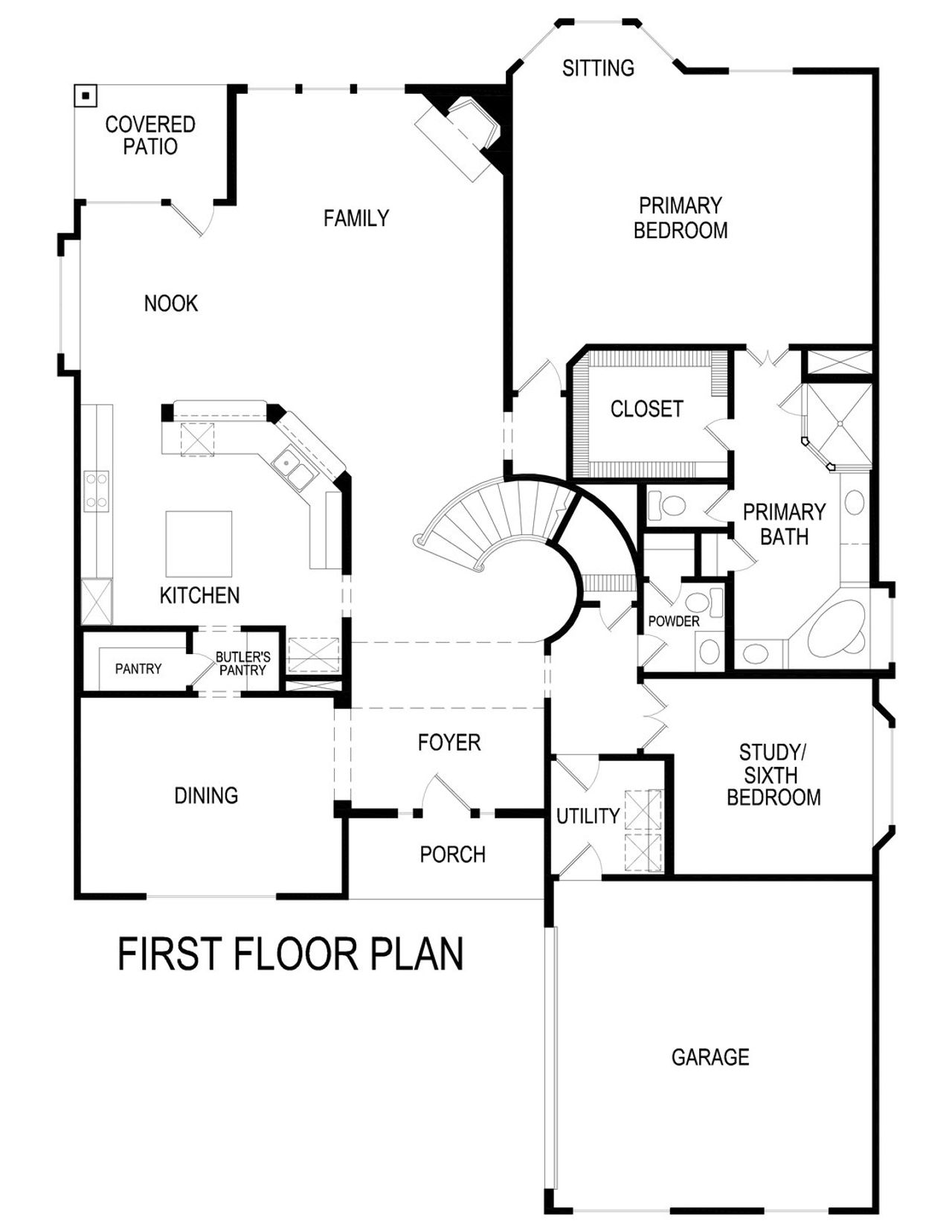 2D floor plan layout of this home in Collinsbrook Farm, Frisco, TX (Image 2).