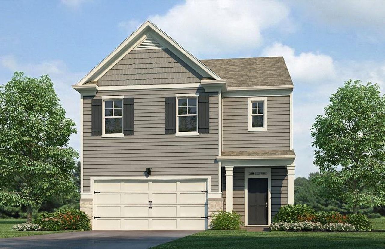 Front exterior of a new home in , Marietta, GA, highlighting curb appeal (Image 2).