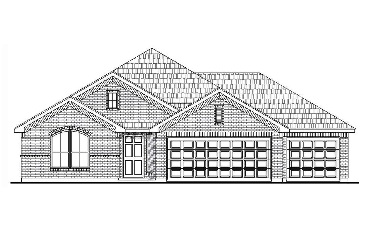 Representative exterior photo of a completed home built from the 1821 by Cyrene Homes in Cobblestone, Texas City, TX (Image 2). Representative exterior photo of a completed home built from the 1821 by Cyrene Homes in Cobblestone, Texas City, TX (Image 2).