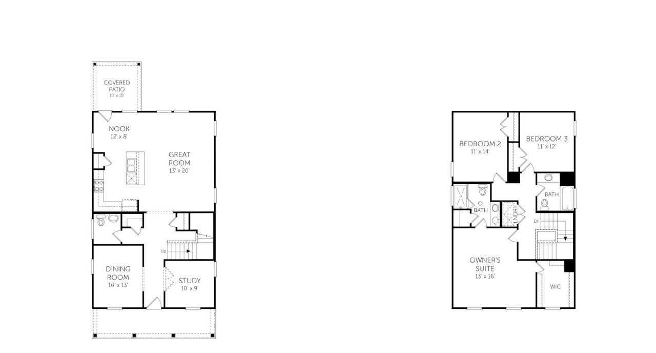 2D floor plan layout of this home in Castlewood, Taylor, TX (Image 2).