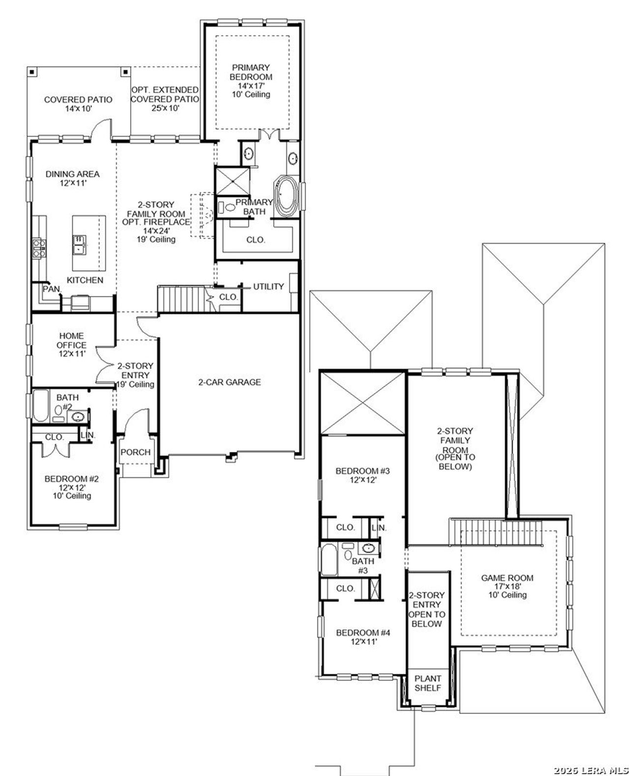 2D floor plan layout of this home in Hidden Canyon, San Antonio, TX (Image 2).