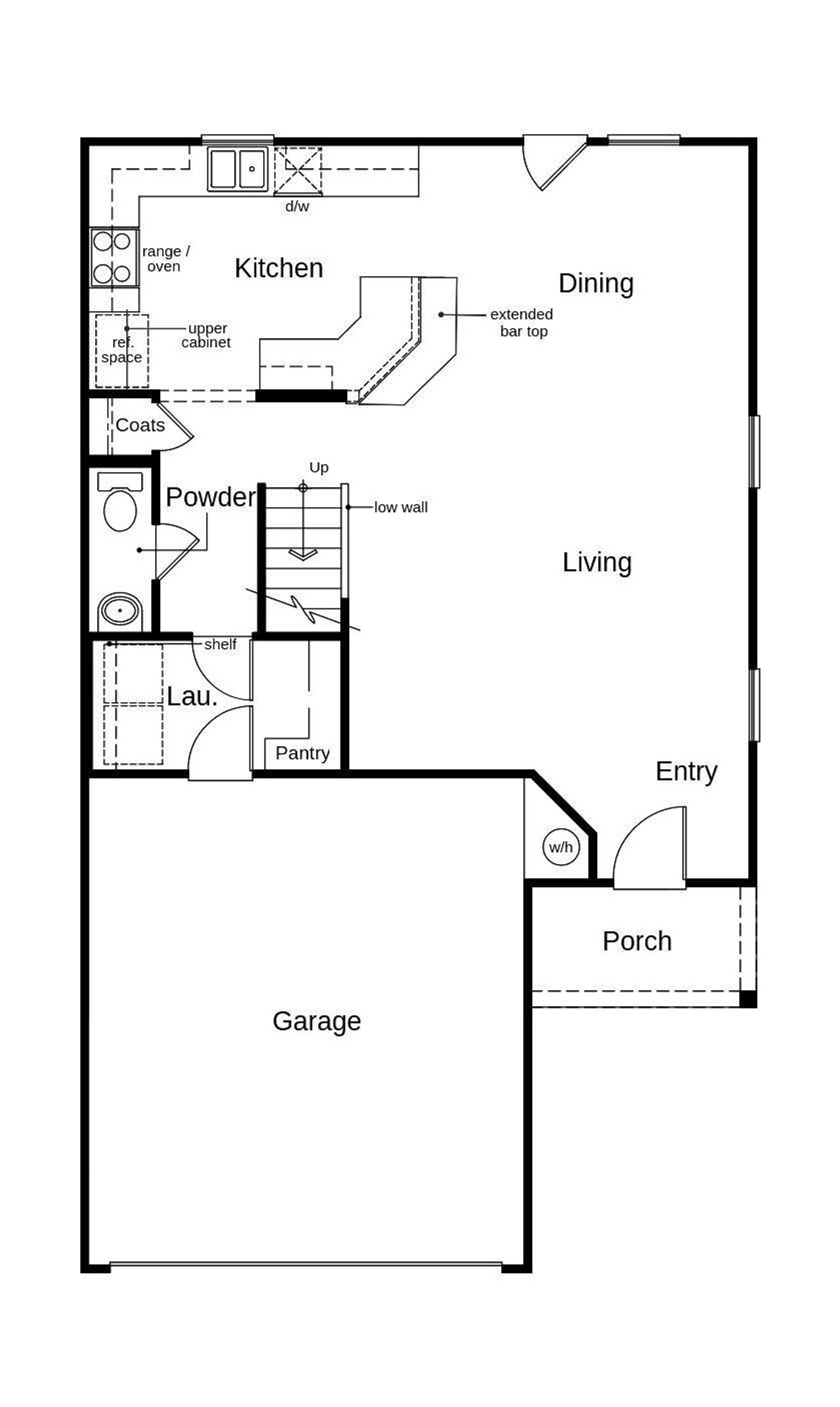 This floor plan features 3 bedrooms, 2 full baths, 1 half bath, and over 1,900 square feet of living space.