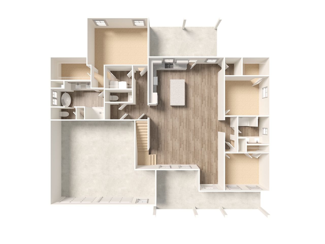 2D floor plan layout for the Johnson by Foundation Home Builders LLC in Northwyck Drive, Pikeville, NC (Image 2).