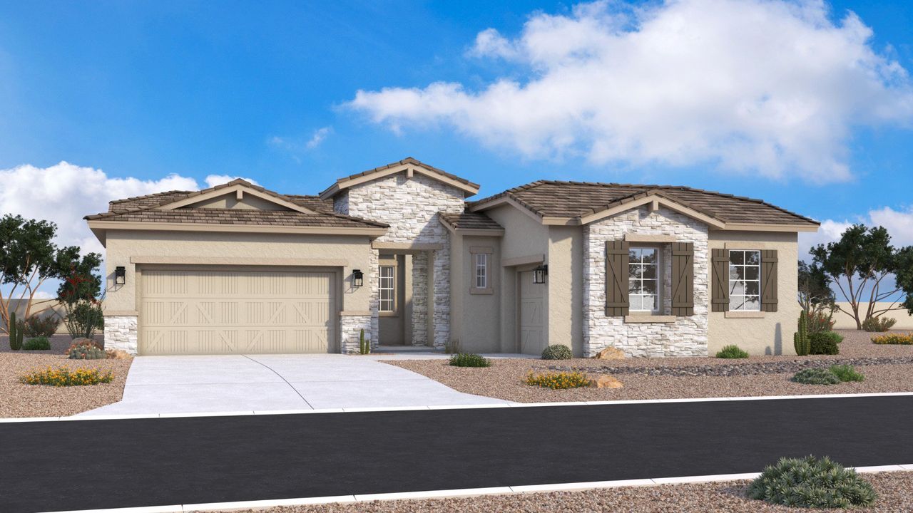 Benissa - Elevation B - Ranch Territorial