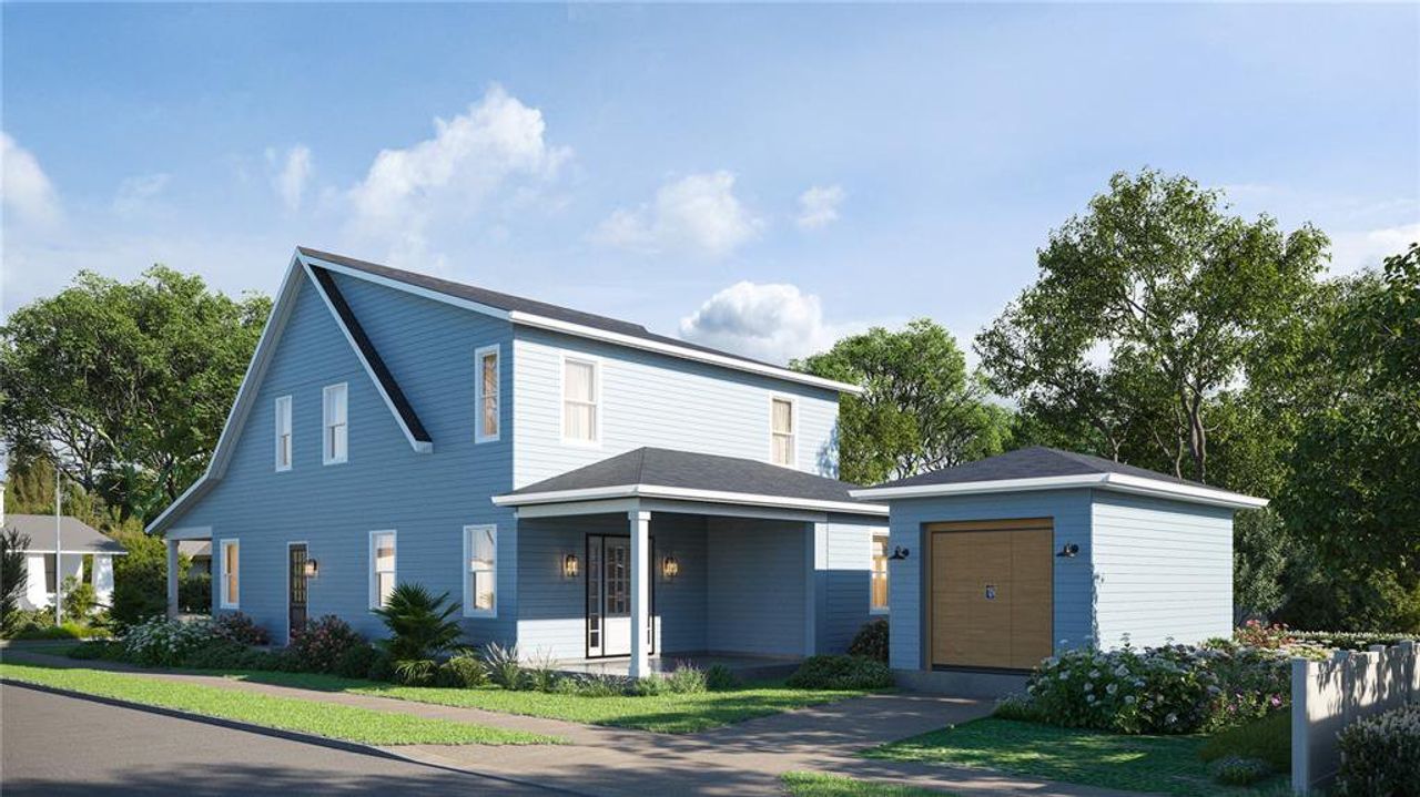 Front exterior of a new home in , Tampa, FL, highlighting curb appeal (Image 2).