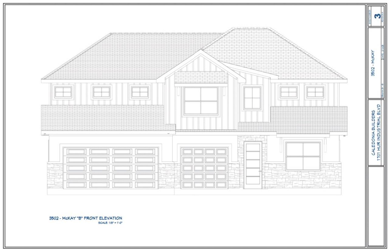 Representative rendering of the exterior for the The McKay by Caledonia Builders (Image 2).