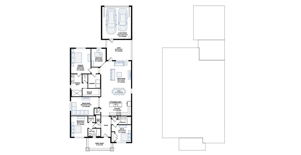 2D floor plan layout for the Bali by Cardel Homes in Seaflower, Bradenton, FL (Image 2). 2D floor plan layout for the Bali by Cardel Homes in Seaflower, Bradenton, FL (Image 2).