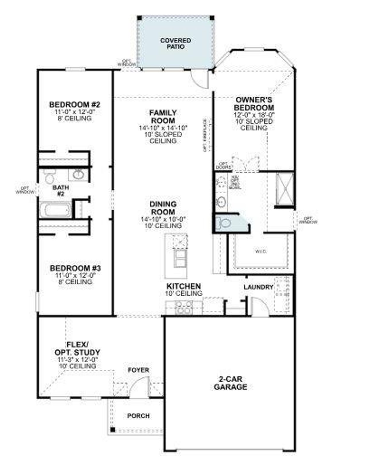 2D floor plan layout of this home in Verandah, Royse City, TX (Image 2).