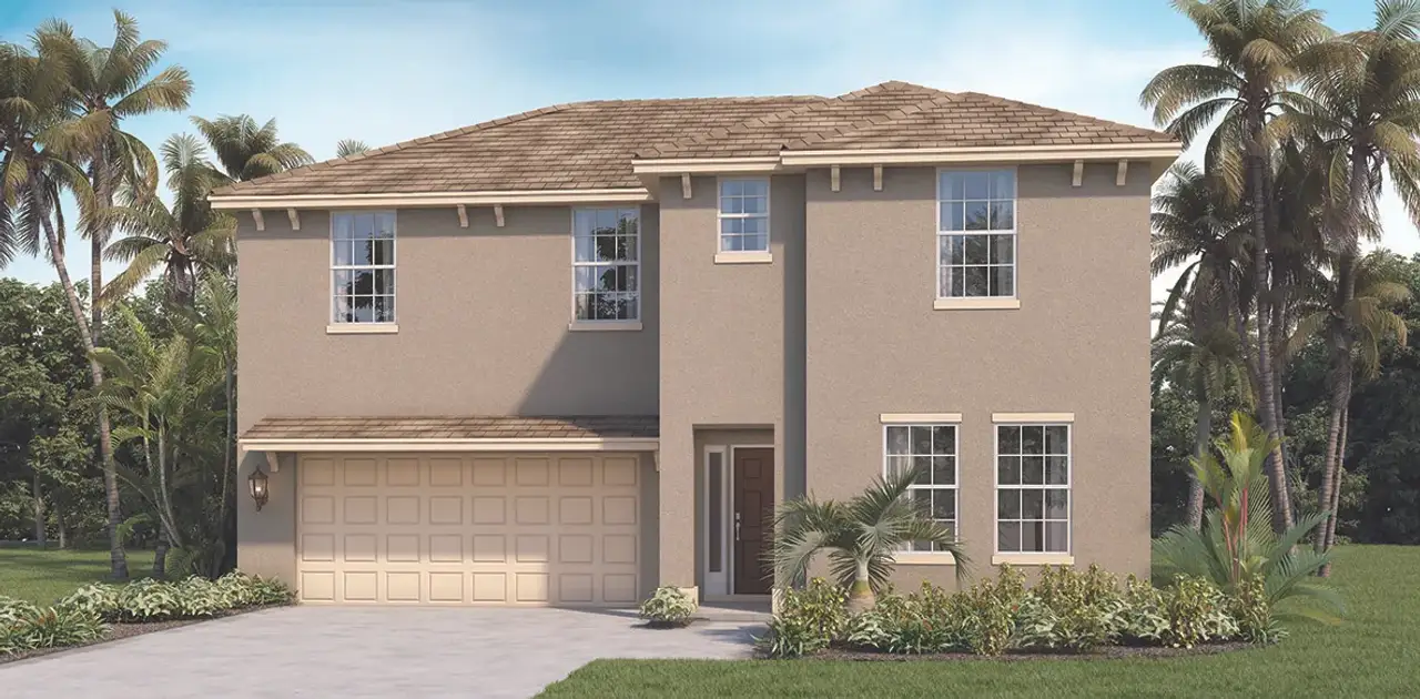 Representative exterior photo of a completed home built from the McGraw by D.R. Horton in Travis Landing, Kissimmee, FL (Image 2).