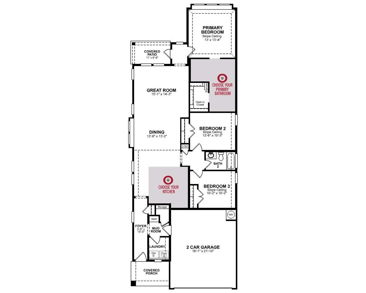 2D floor plan layout of this home in Bridgeland, Cypress, TX (Image 2).
