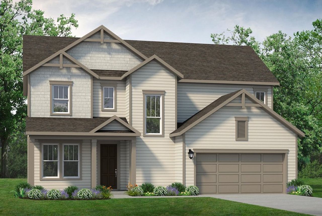 Representative exterior photo of a completed home built from the Atkinson by UnionMain Homes in Maddox Landing, Hoschton, GA (Image 2).