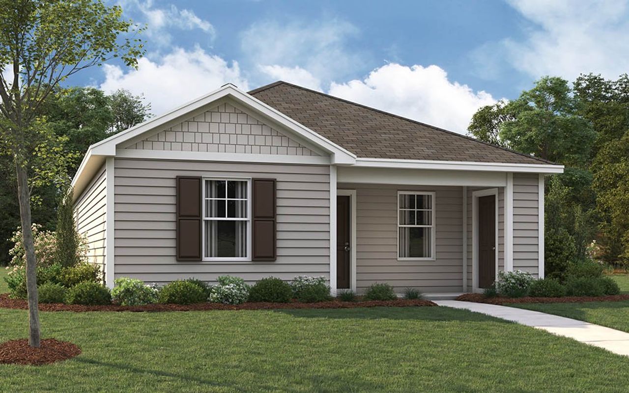 Representative exterior photo of a completed home built from the Lewis by D.R. Horton in Lake Terrace, LaFayette, GA (Image 2). Representative exterior photo of a completed home built from the Lewis by D.R. Horton in Lake Terrace, LaFayette, GA (Image 2).