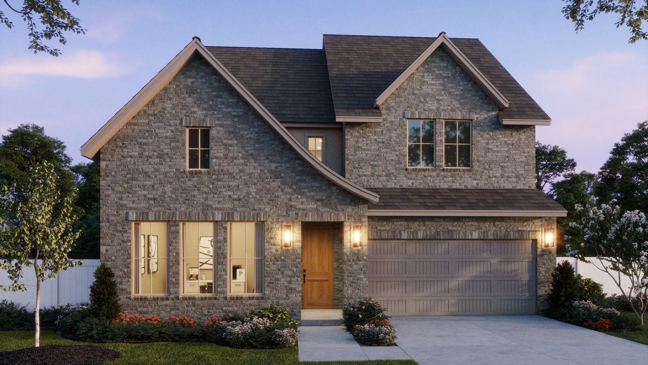 Representative exterior photo of a completed home built from the Sophie by Normandy Homes in Cross Creek Meadows 55' & 60' Series, Celina, TX (Image 2). Representative exterior photo of a completed home built from the Sophie by Normandy Homes in Cross Creek Meadows 55' & 60' Series, Celina, TX (Image 2).