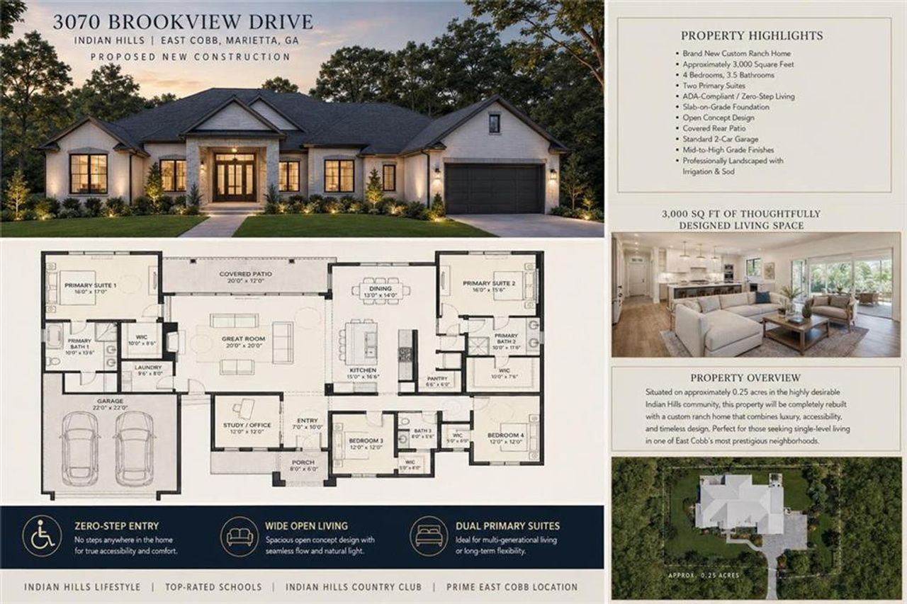 2D floor plan layout of this home in , Marietta, GA (Image 2).