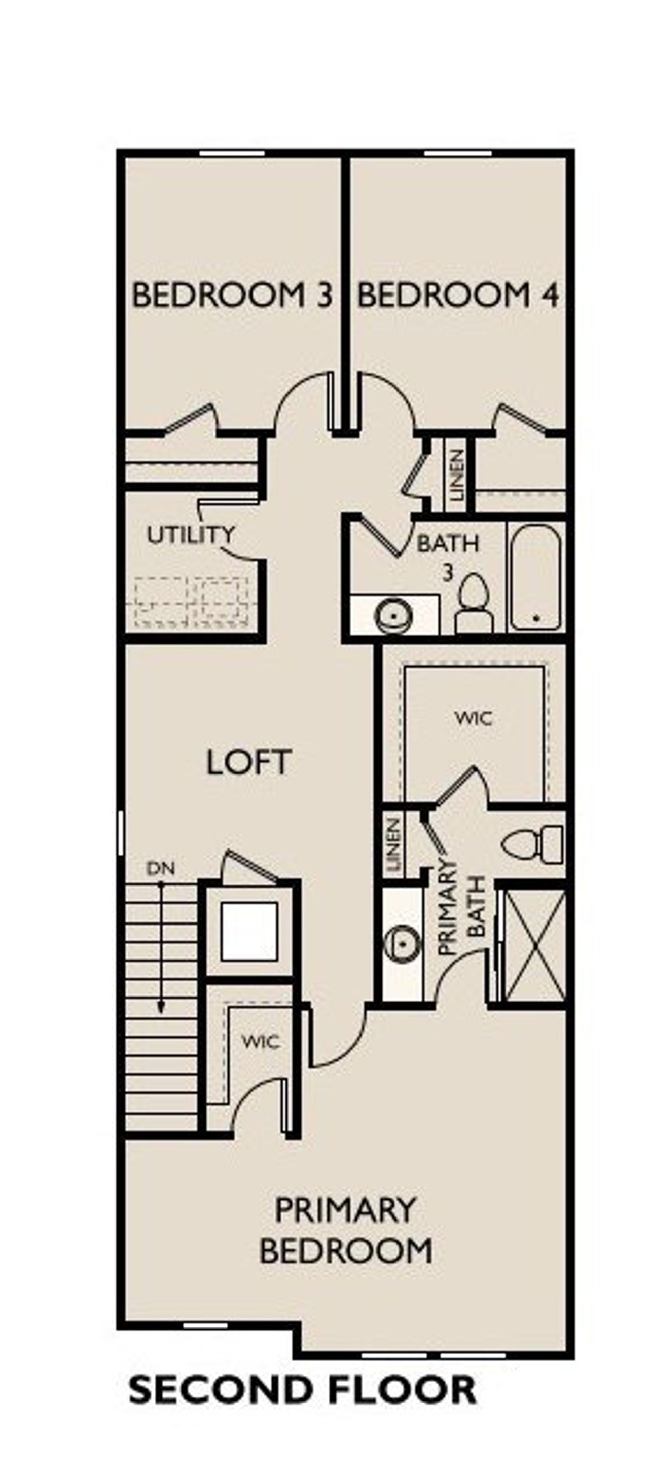 2D floor plan layout for the Teegarden by Starlight Homes in The Wilder, Adkins, TX (Image 2).