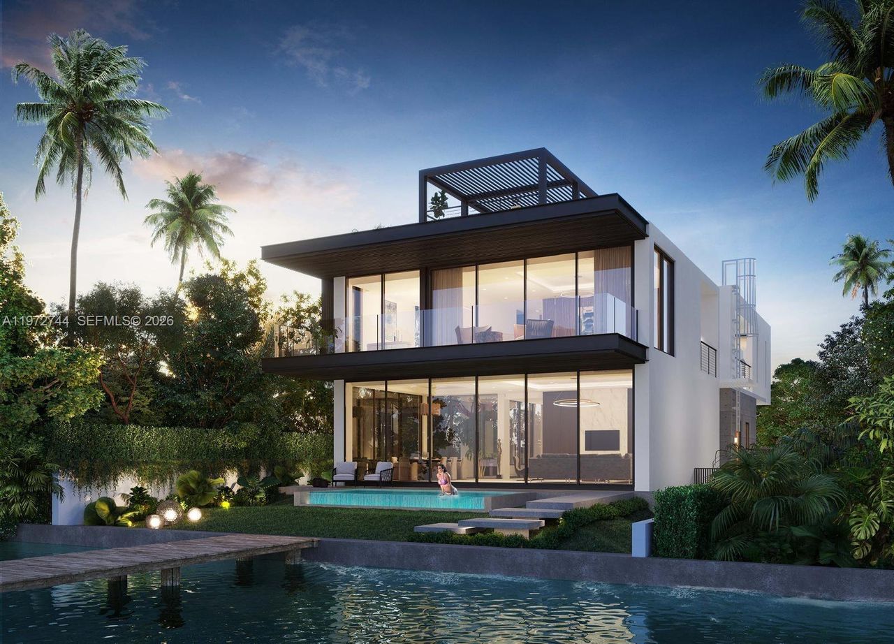 Exterior details and patio area of a home in , Miami Beach (Image 2).