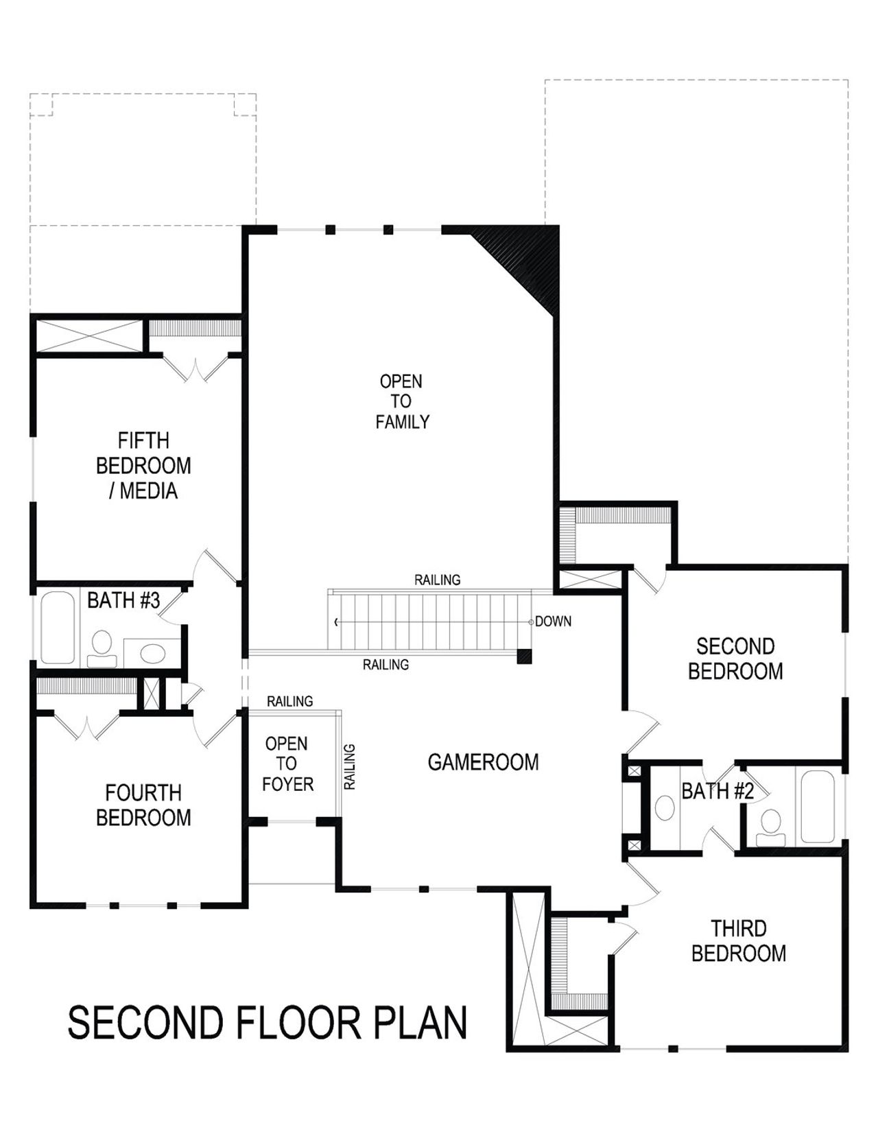 2D floor plan layout of this home in Sutton Fields, Celina, TX (Image 2).