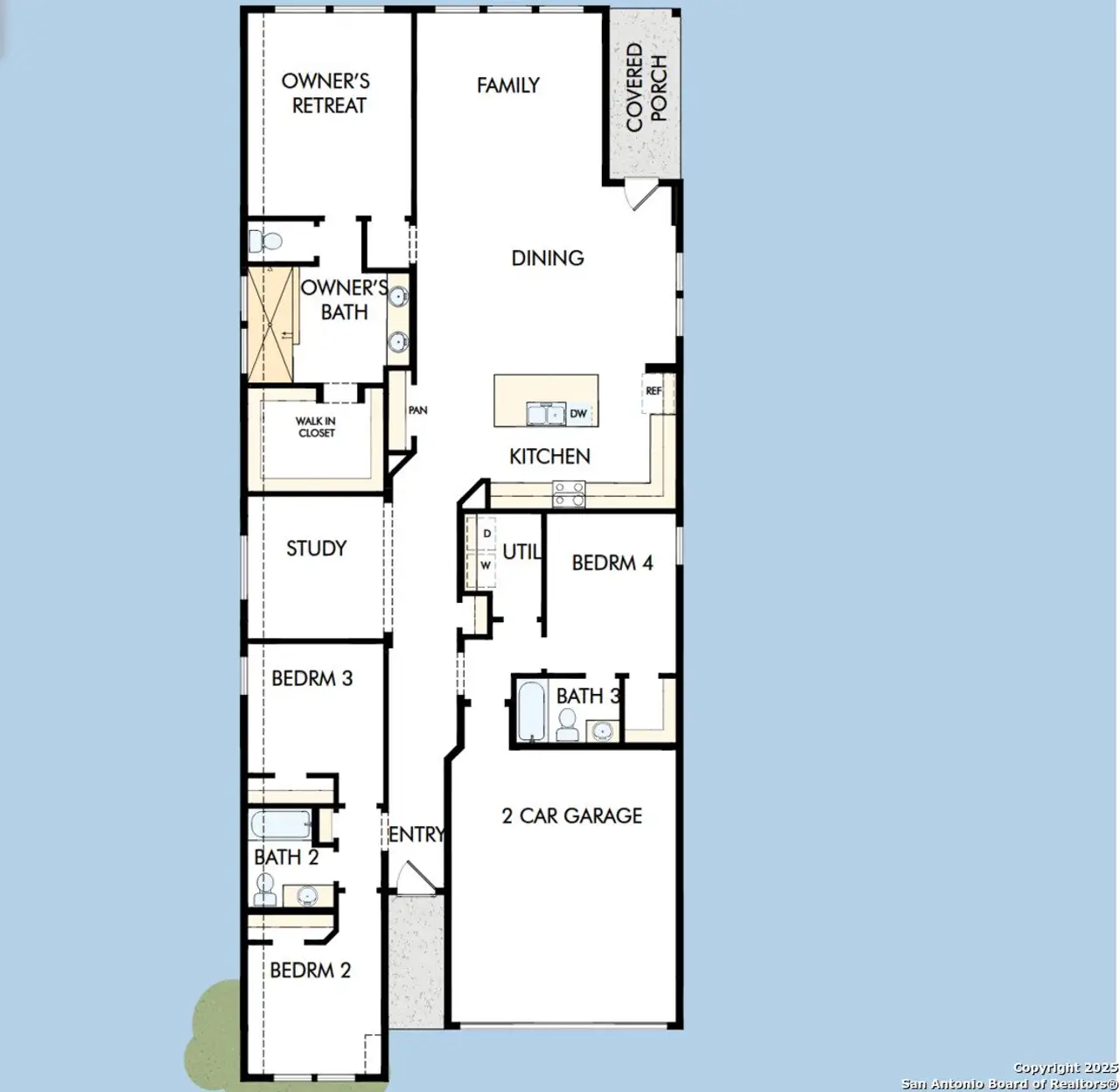 2D floor plan layout of this home in Briggs Ranch – Select Classic Series, San Antonio, TX (Image 2).