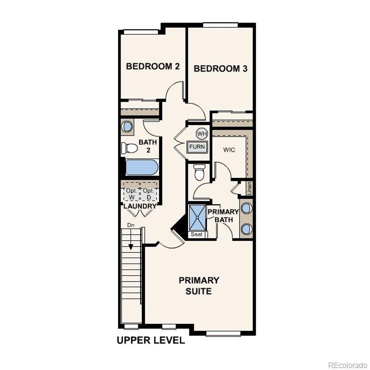 2D floor plan layout of this home in The Townes at Skyline Ridge, Castle Pines, CO (Image 2). 2D floor plan layout of this home in The Townes at Skyline Ridge, Castle Pines, CO (Image 2).