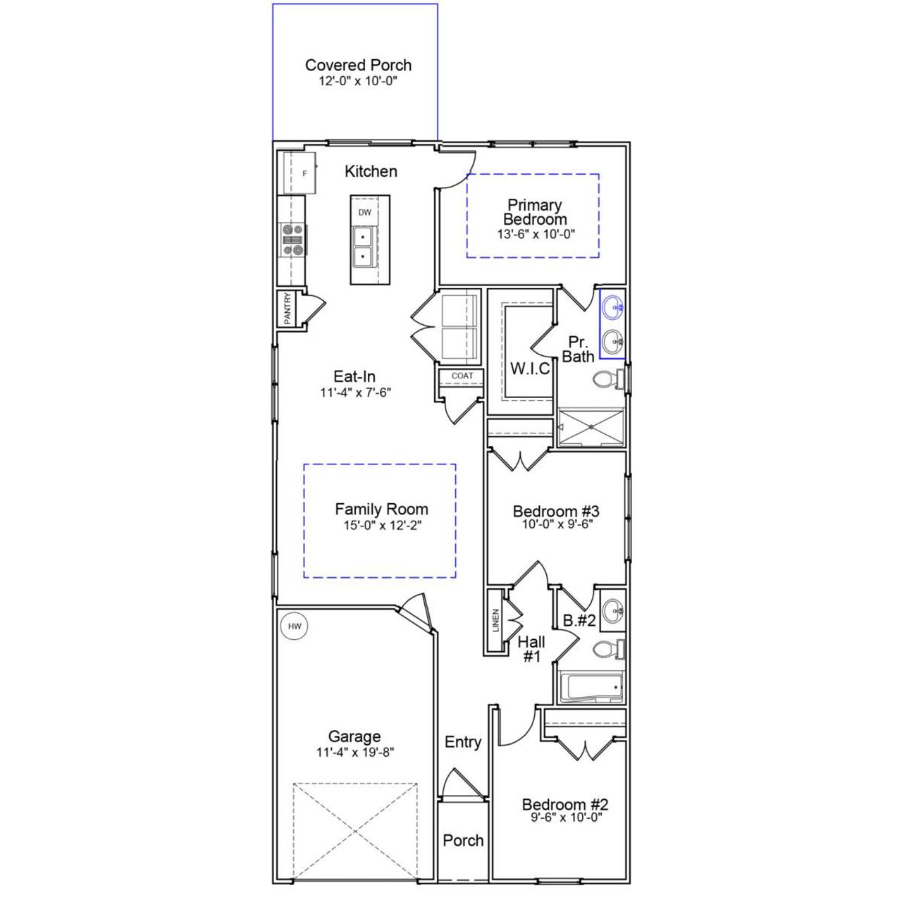 2D floor plan layout of this home in Haynes Park, Columbia, SC (Image 2).