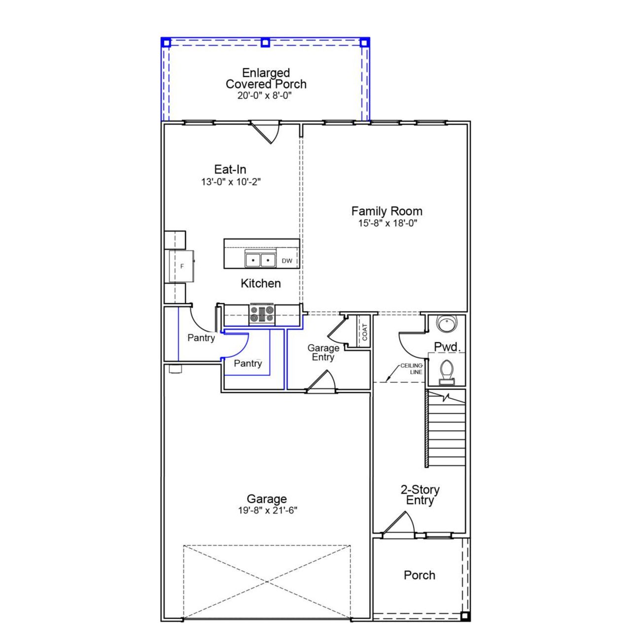 2D floor plan layout of this home in Sweetbrier, Durham, NC (Image 2).